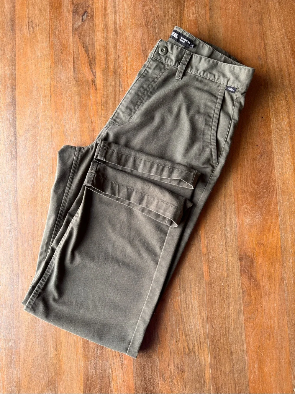 Vans Men's Chino Pants in Olive green size 30